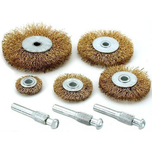 Wheel Brushes Brass 5Pcs
