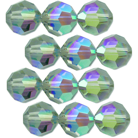 12 Black Diamond AB Swarovski Crystal Round Beads 3mm