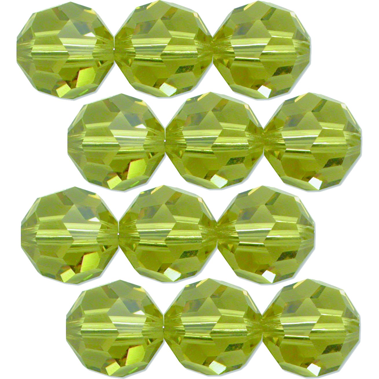 12 Lime Round Swarovski Crystal Beads 5000 3mm New