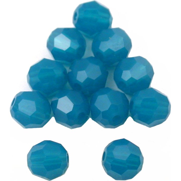 12 Caribbean Blue Opal Round Swarovski Beads 5000 4mm