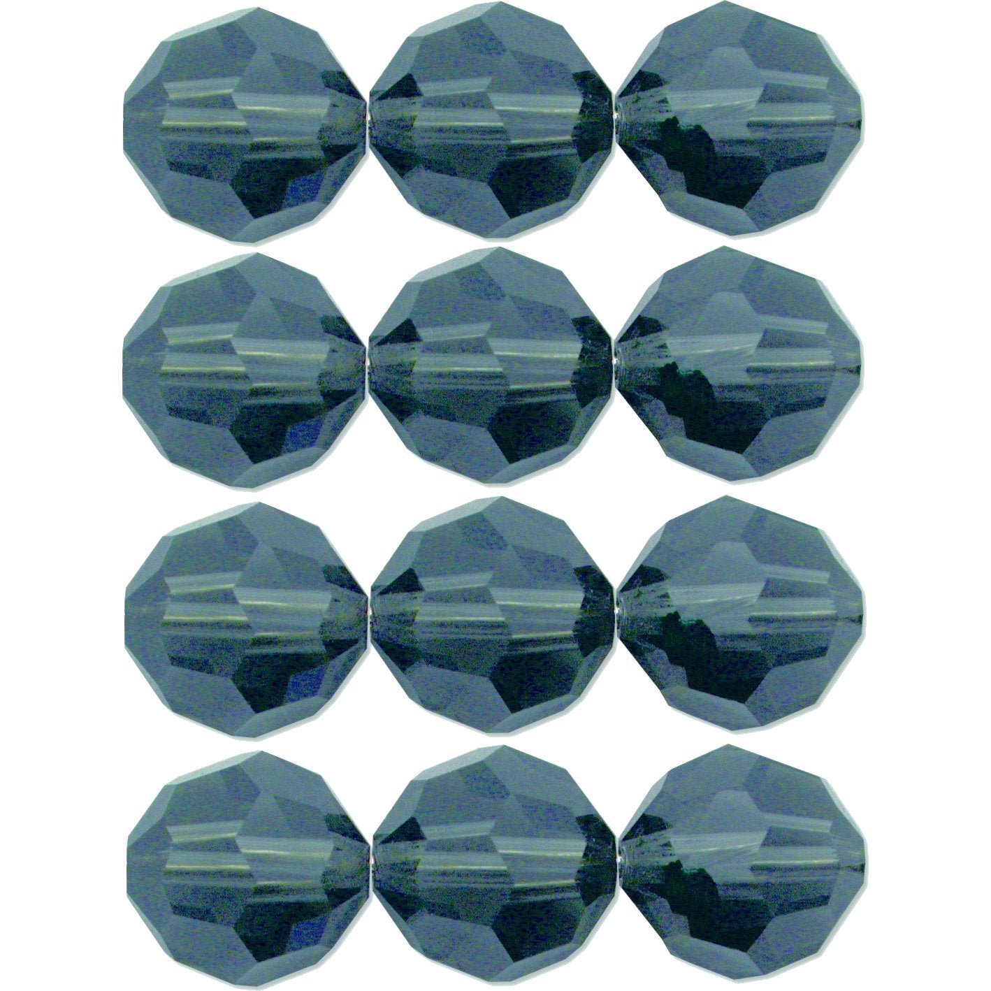 12 Morion Round Swarovski Crystal Beads 5000 4mm New