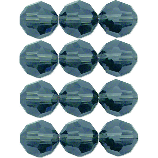 12 Morion Round Swarovski Crystal Beads 5000 4mm New