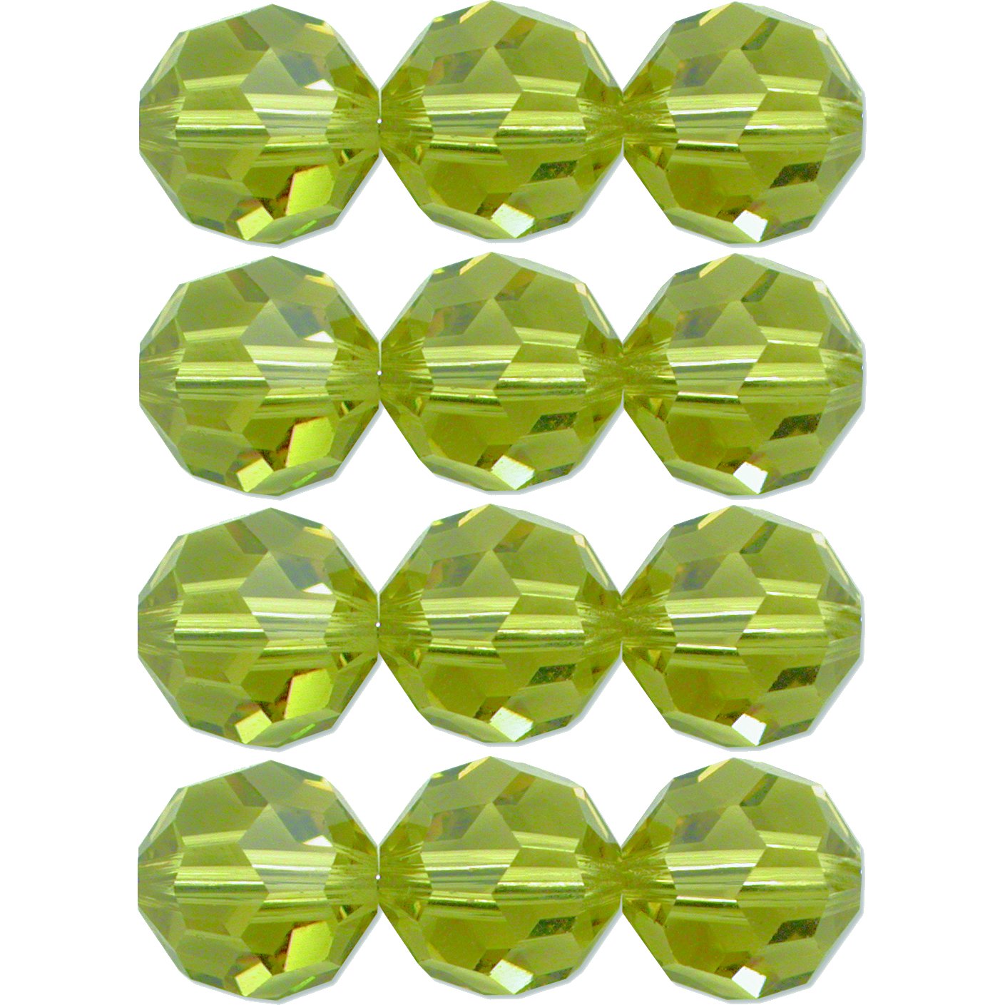 12 Lime Round Swarovski Crystal Beads 5000 6mm New