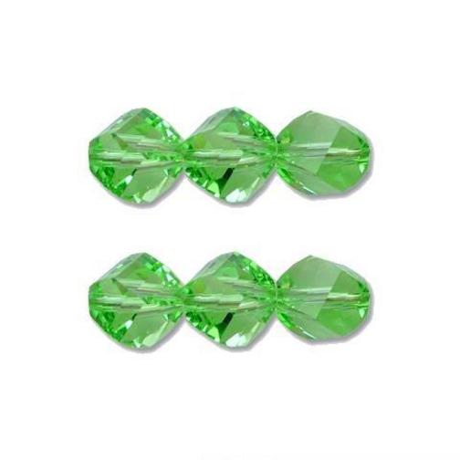 6 Peridot Helix Swarovski Crystal Beads 5020 8mm New