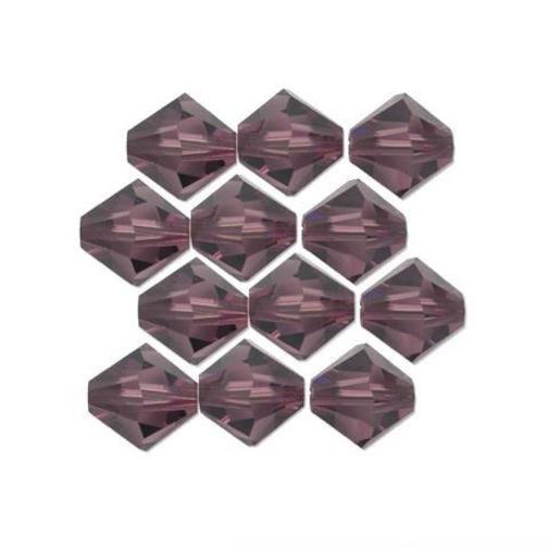 12 Amethyst Bicone Swarovski Crystal Beads 5301 3mm New