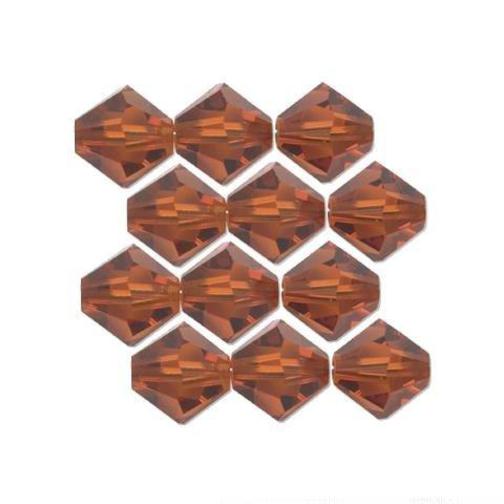 12 India Red Bicone Swarovski Crystal Beads 5301 3mm