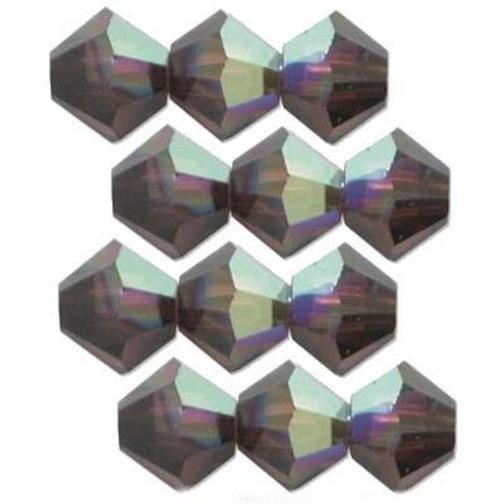 12 Burgundy AB Swarovski Crystal Bicone Beads 5301 4mm