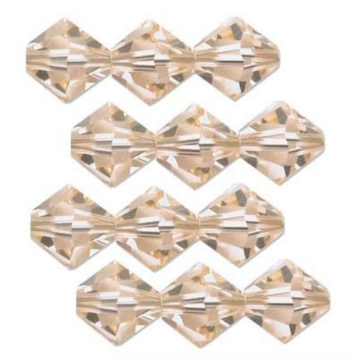 12 Light Peach Swarovski Crystal Bicone Beads 5301 4mm