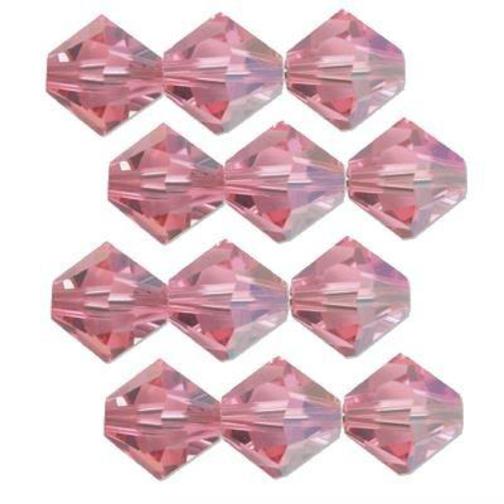 12 Rose AB Swarovski Crystal Bicone Beads 5301 4mm New