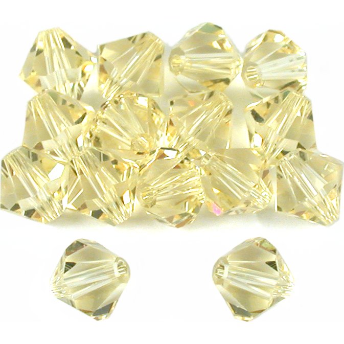 15 Jonquil Bicone Swarovski Crystal Beads Part 5301 6mm