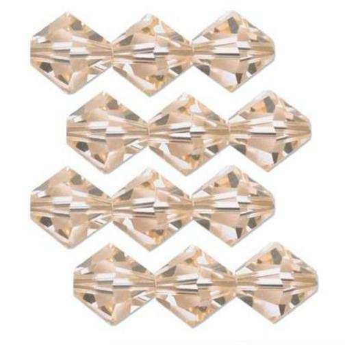12 Light Peach Swarovski Crystal Bicone Beads 5301 6mm