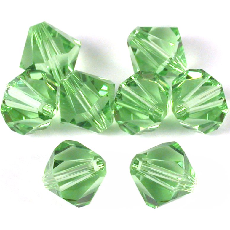 8 Peridot Bicone Swarovski Crystal Beads Parts 5301 8mm