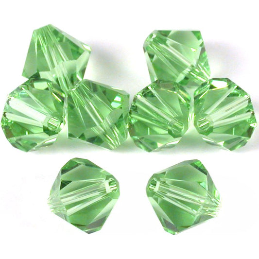 8 Peridot Bicone Swarovski Crystal Beads Parts 5301 8mm