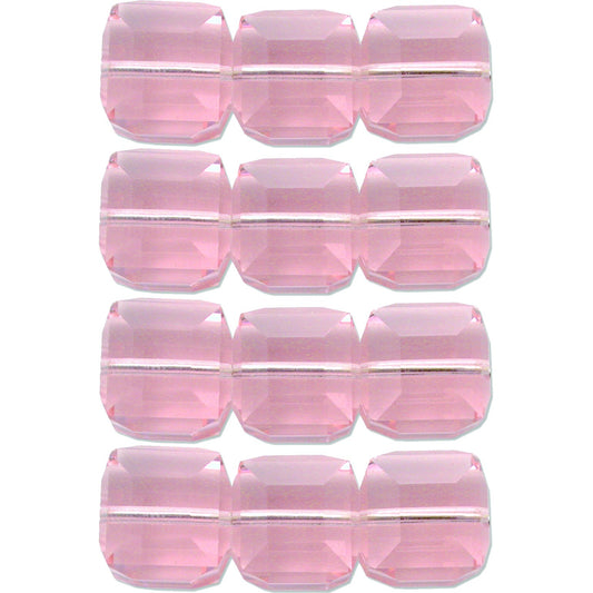 12 Vintage Rose Swarovski Crystal Cube Beads 5601 4mm