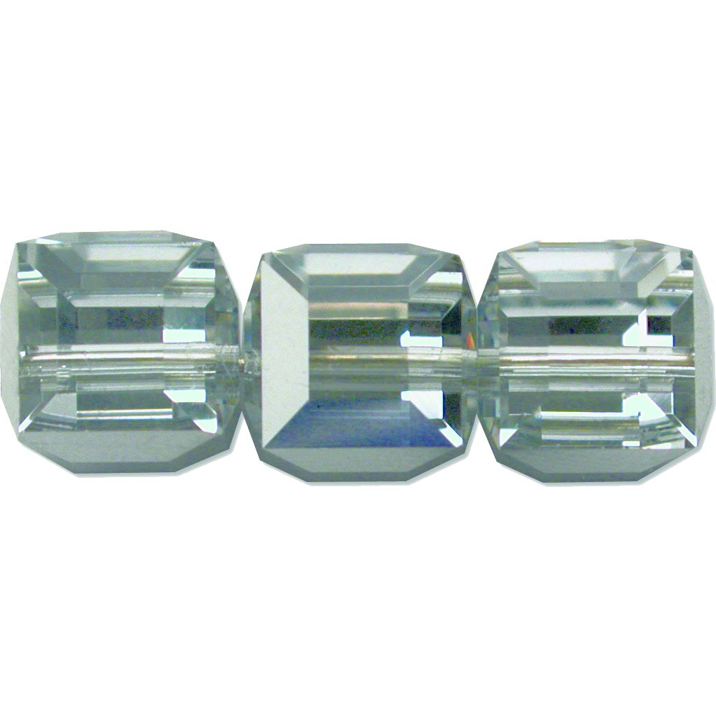 3 Crystal Comet Argent Cube Swarovski Crystal Beads 8mm