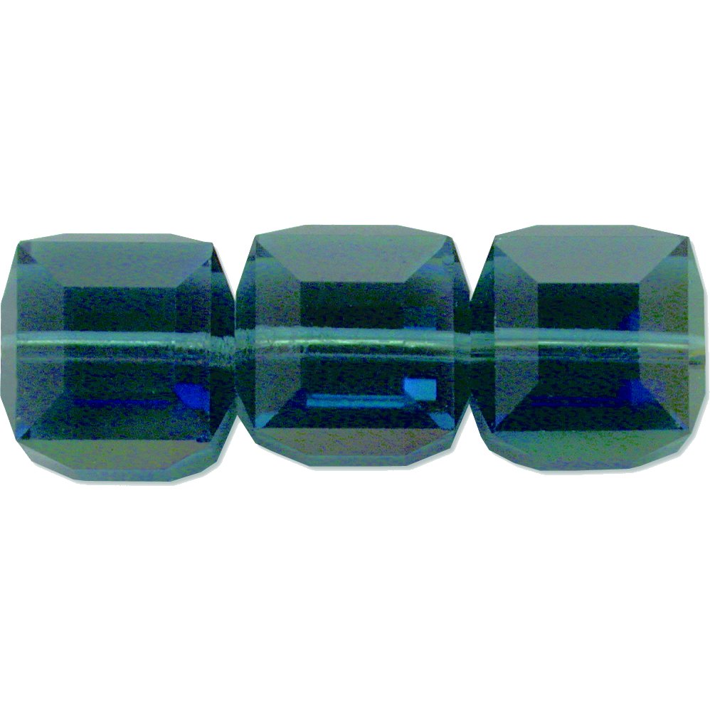 3 Montana AB Cube Swarovski Crystal Beads 5601 8mm New