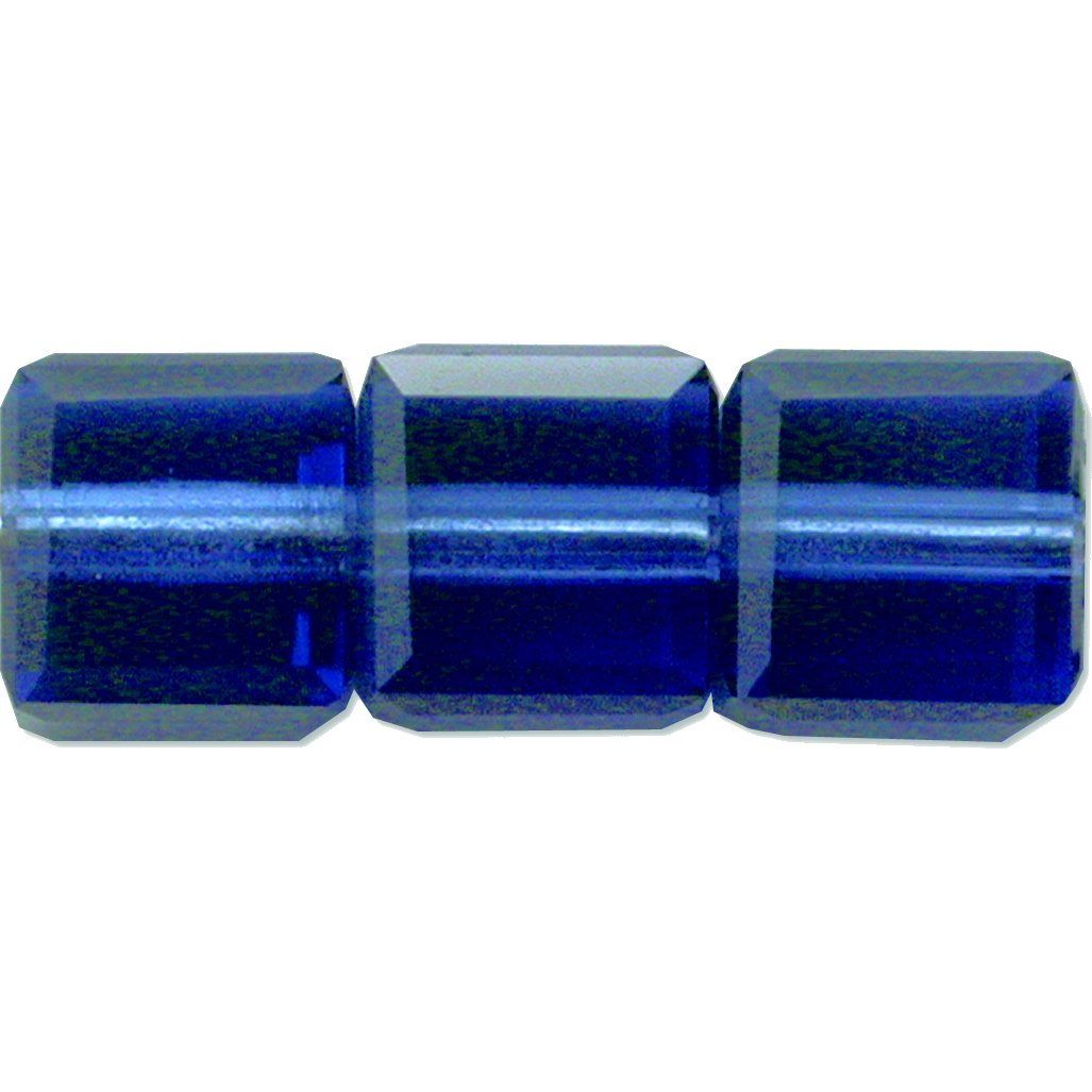 3 Satin Sapphire Cube Swarovski Crystal Beads 5601 8mm
