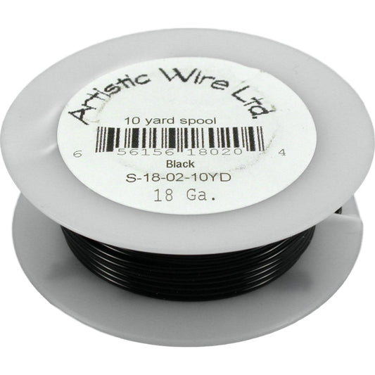 Artistic Wire Spool Black 18 Gauge 9.1M