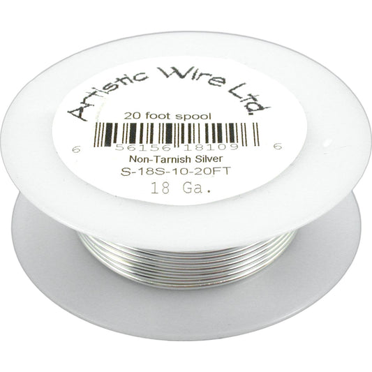 Artistic Wire Spool Silver 18 Gauge 6M