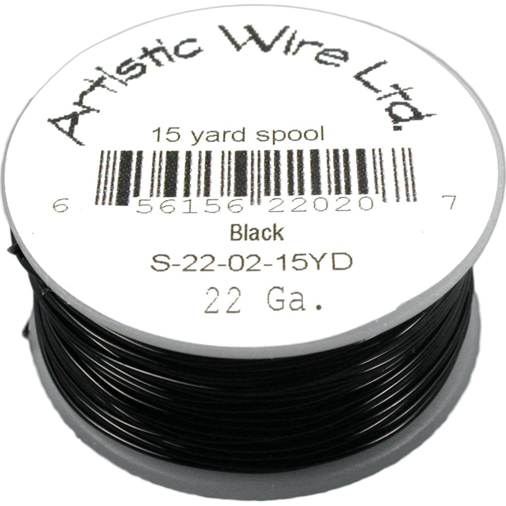 Artistic Wire Spool Black 22 Gauge 13.7M