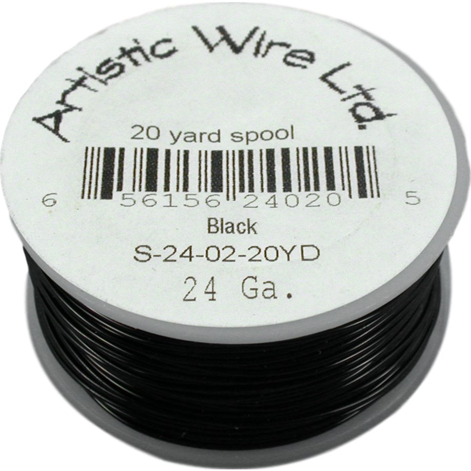 Artistic Wire Spool Black 24 Gauge 18.2M