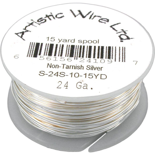 Artistic Wire Spool Silver Plated 24 Gauge 4.5M