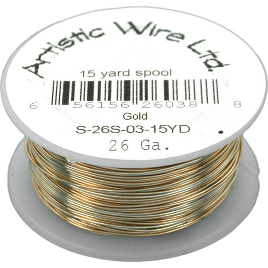 Artistic Wire Spool Gold Tone 26 Gauge 13.7M
