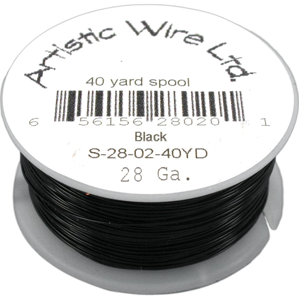 Artistic Wire Spool Black 28 Gauge 36.5M