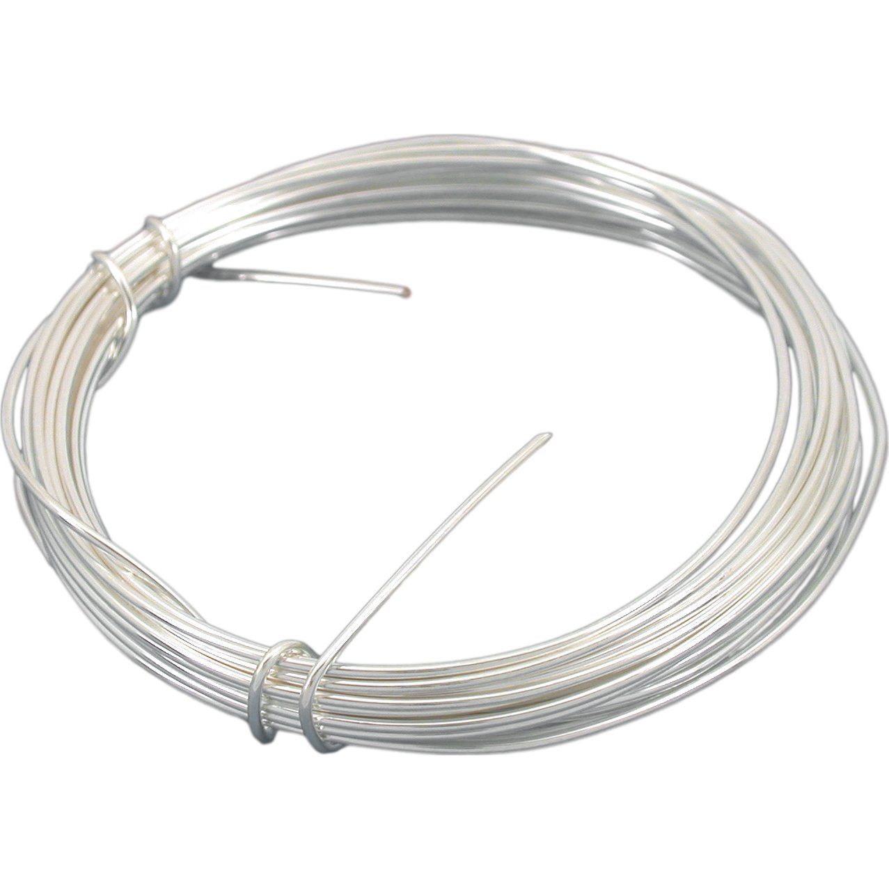 Beading Wire Silver Plated 18G 4M