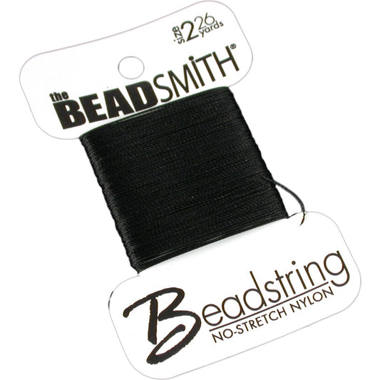 Black Beadsmith Nylon Beading Thread Cord Sz 2 26yds