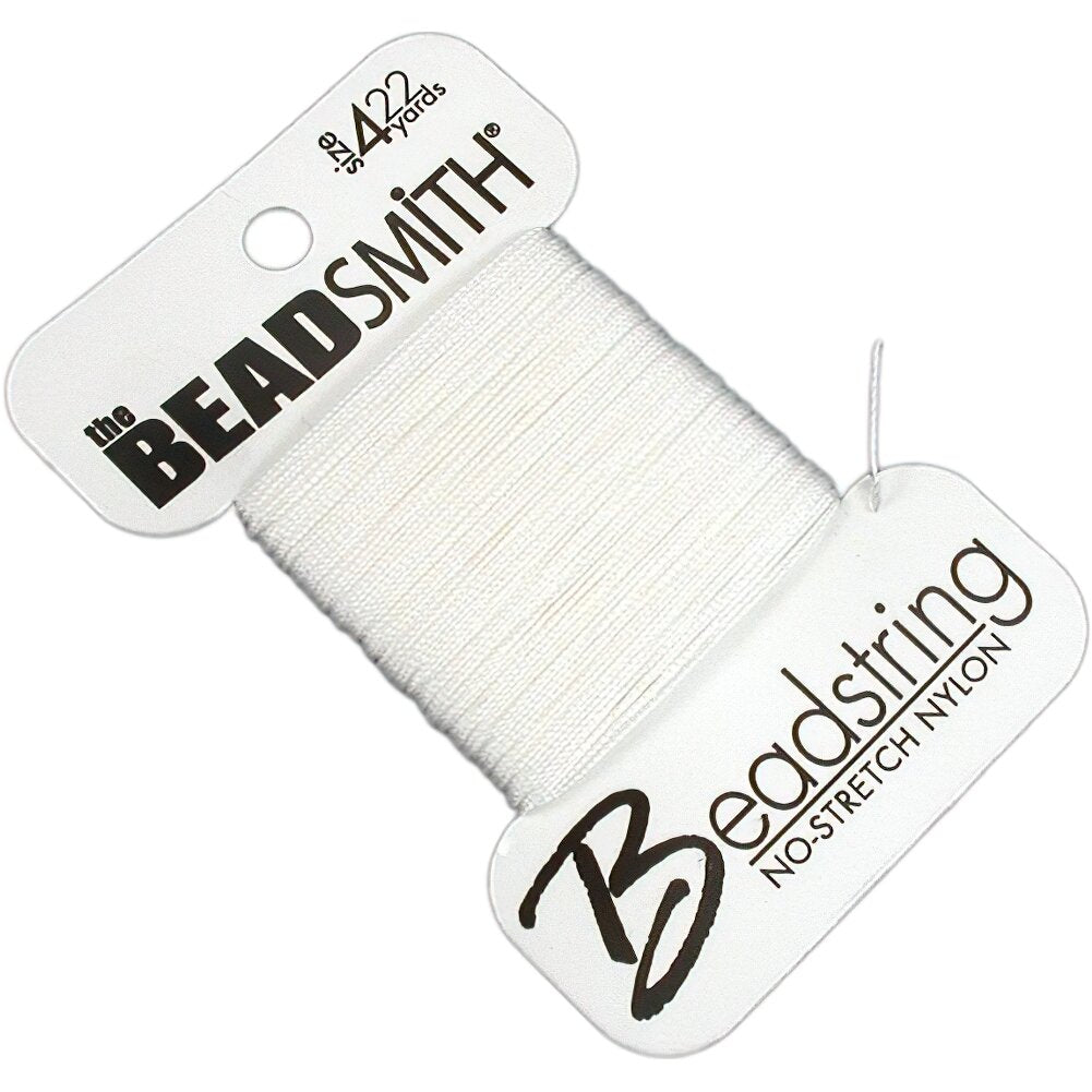 White Beadsmith Nylon Beading Thread Cord Sz 4 22yds