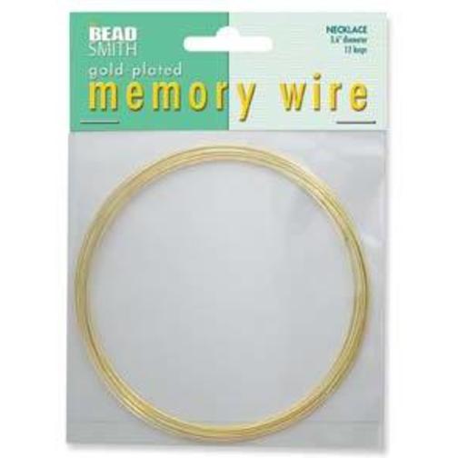 Memory Bracelet Wire Gold Plated 3.6"