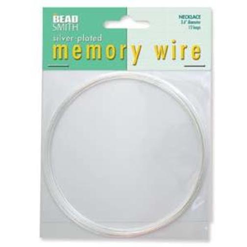 Memory Bracelet Wire Silver Plated 3.6"