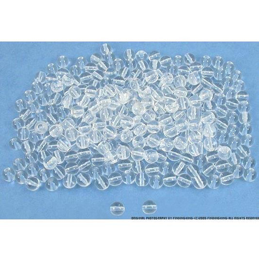 300 Clear Round Druk Czech Glass Beads Beading Part 6mm