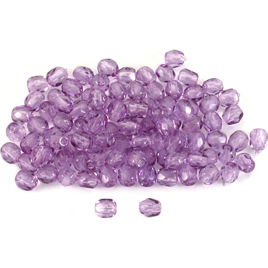 100 Purple Fire Polished Faceted Beads Jewelry 4.5mm