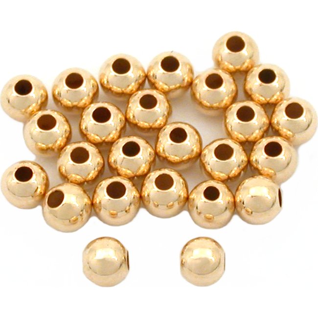 Round Gold Filled Beads 3mm 25Pcs
