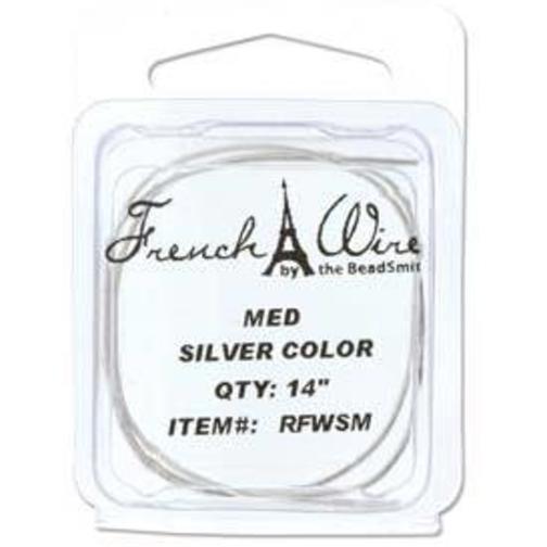 French Wire Silver Tone Medium 14"