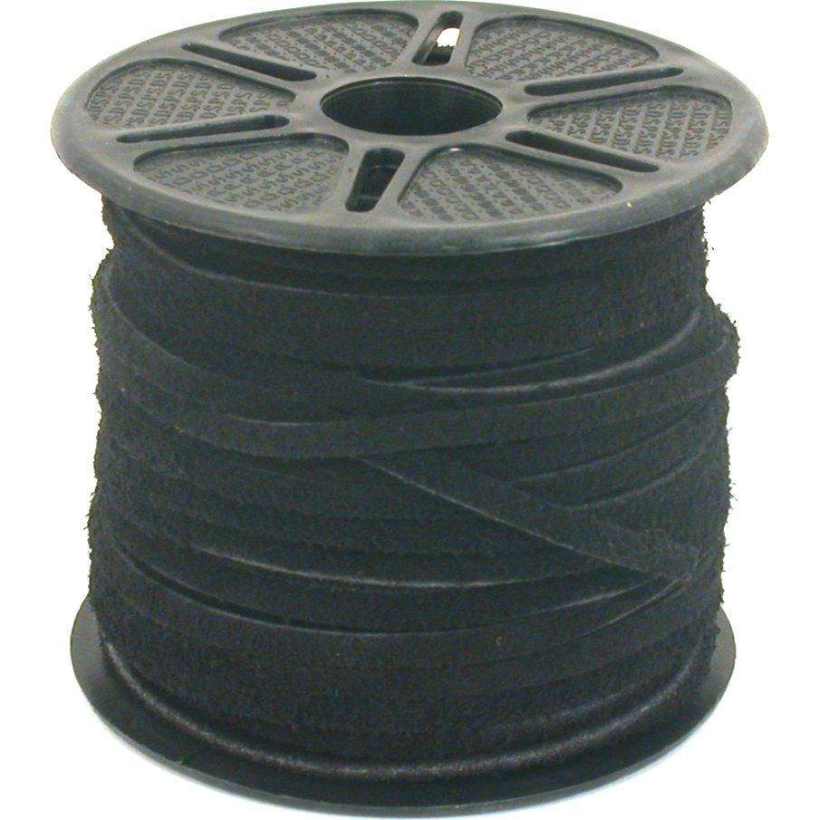 Split Suede Leather Lace Black 3mm 22.8M
