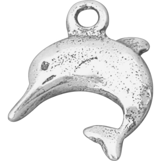 Dolphin Charm Sterling Silver 10mm