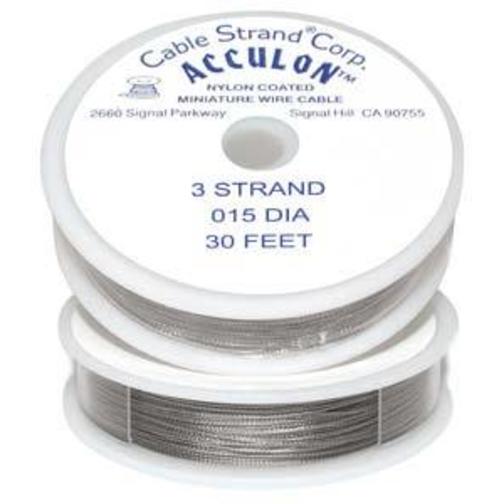Acculon Beading Wire 3 Strand Medium .015" 30ft