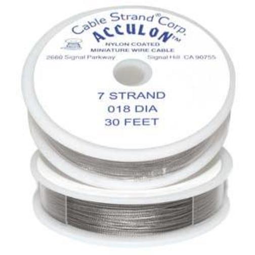 Acculon Beading Wire 3 Strand Medium/Heavy .018" 30ft