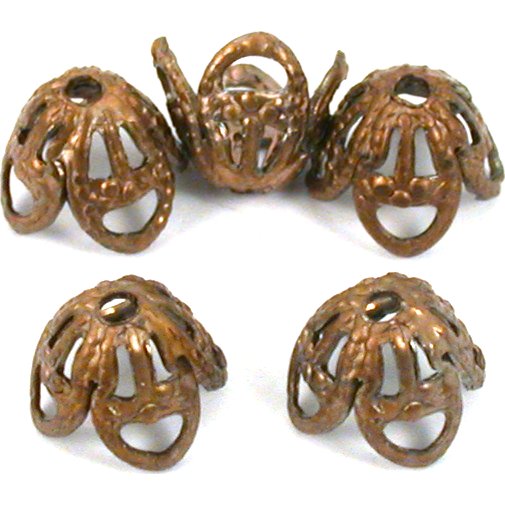 End Cap Brass Beads 6mm 5Pcs