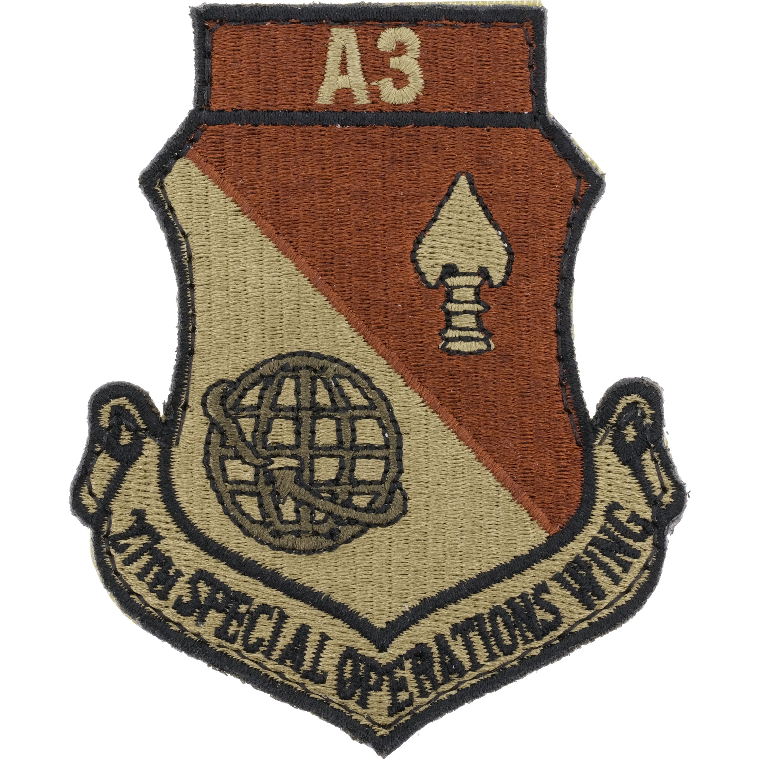 A3 Patch Color U.S. Air Force 27th Special Operations Wing A3 Patch Subdued Hook Back ...