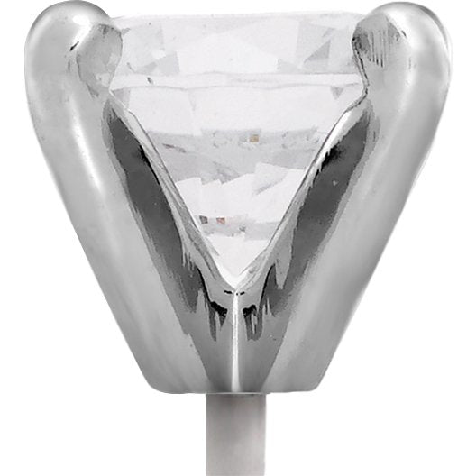 14K White Gold 4 Prong Short Peg Head Round Setting 0.75ct 5.8mm