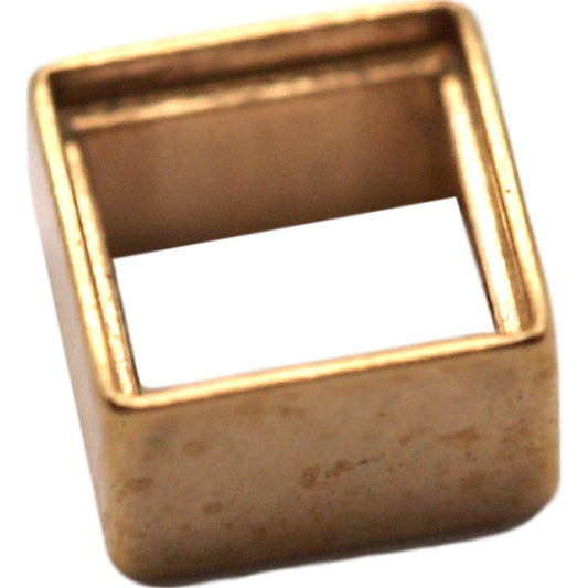 14K Yellow Gold Square Baguette Bezel Setting 0.4ct 4 x 4mm