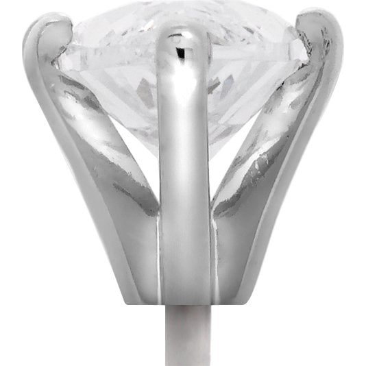14K White Gold 6 Prong Marquise Peg Head Setting 0.75ct 8.5 x 4.5mm