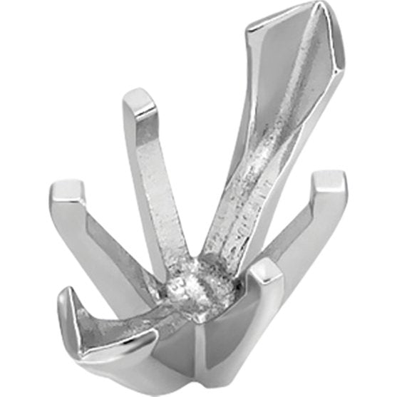 14K White Gold 6 Prong Marquise 2 V Tip Peg Head Setting 0.33ct 6.2 x 3.5mm