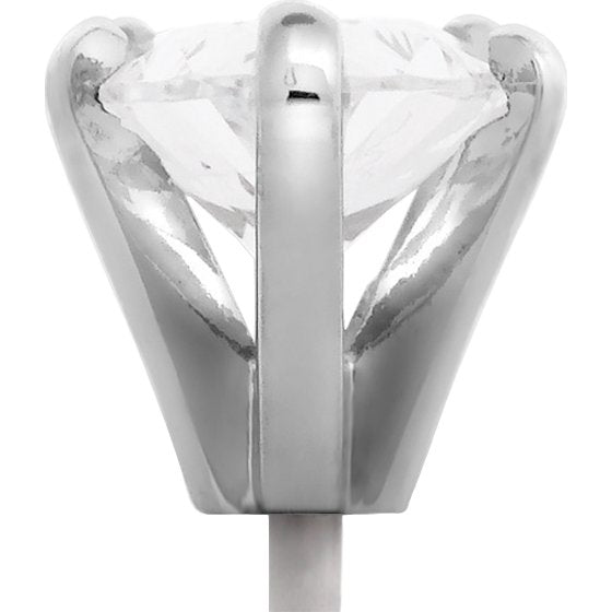 14K White Gold 6 Prong Pear Peg Head Setting 0.5ct 7 x 4.5mm