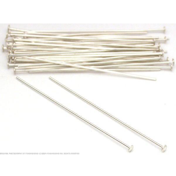 40 Hat Head Pins Sterling Silver 1.5" Pin Jewelry Part