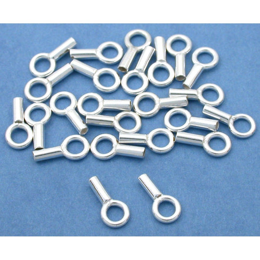 Crimp End Cap 1.2mm Sterling Silver 10 Pcs